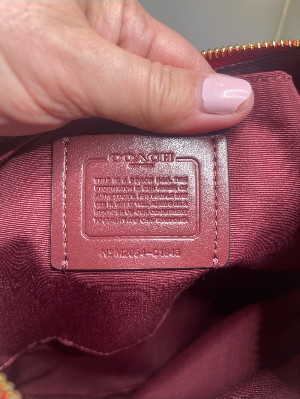 Coach Ellie File Bag in Red Pebbled Leather (C1648) - Picture 5 of 9